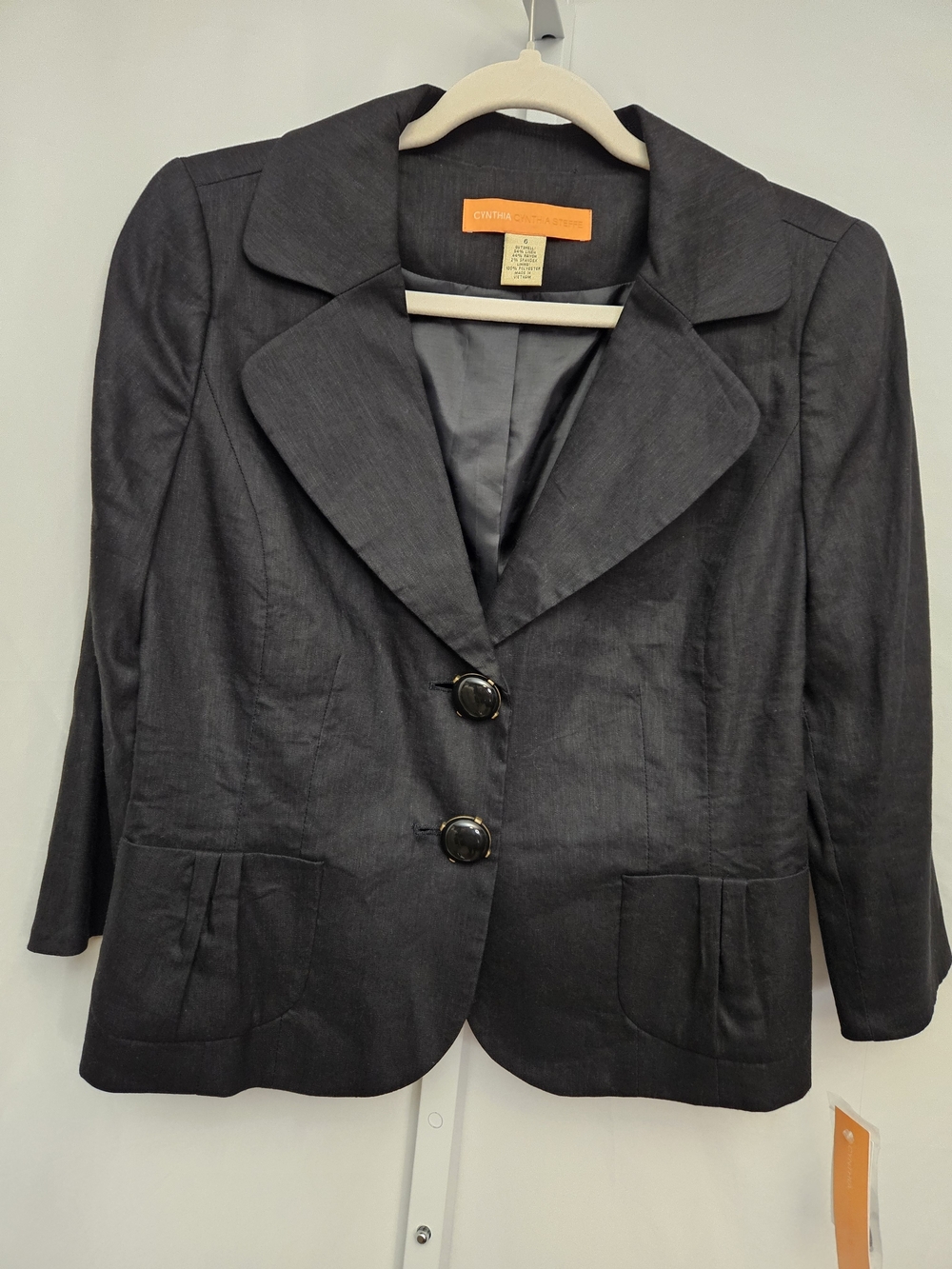 NWT Cynthia Steffe Black Two-Button Tailored Blazer